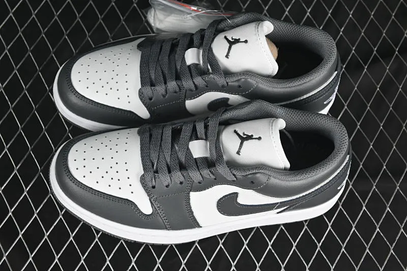 All categories Air Jordan Jordan series basketball shoes Air Jordan 1 Low Air Jordan 1 Low AJ1 Joe 1 white and gray color low-top cultural and casual sneakers 553558-044